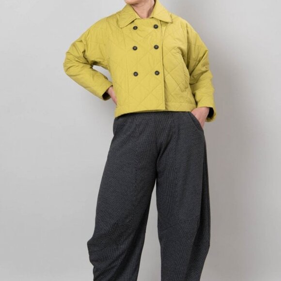 Urban Quilted DB Crop Jacket, Yellow (Chartreuse) XS NWT - Picture 8 of 8